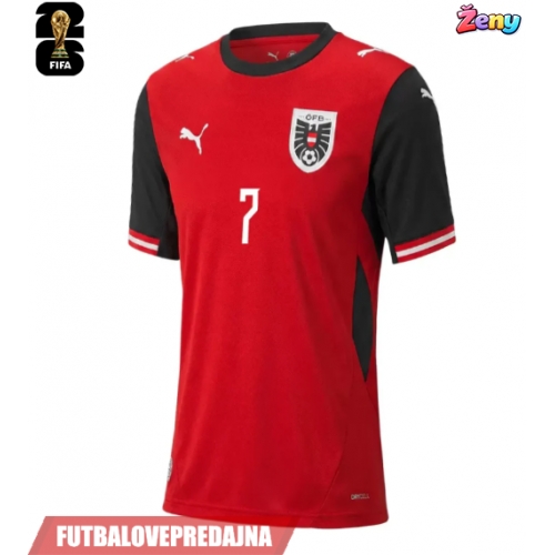 Lacne Ženy Futbalové dres Rakúsko Marko Arnautovic #7 MS 2026 Krátky Rukáv - Domáci